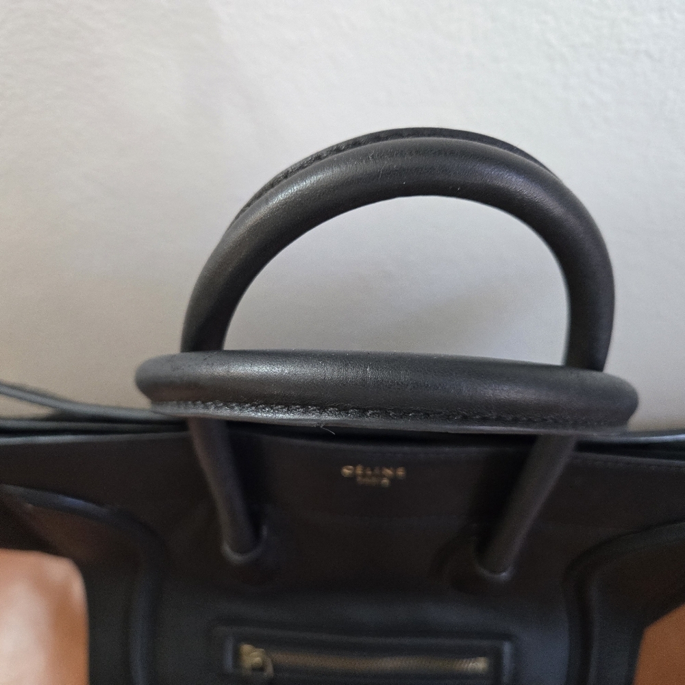 Celine Smooth Calfskin Mini Luggage Black - Picture 3 of 12